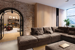 Угловой диван Элизиум для гостиной в стиле лофт, модульный бескаркасный диван в современном стиле